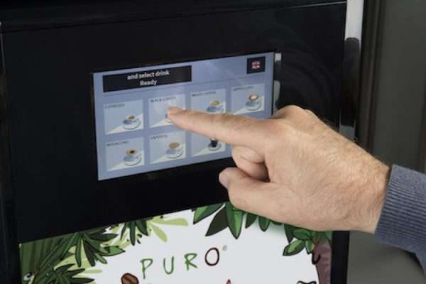 Puro Maestro Bianchi Vending machine with touch screen